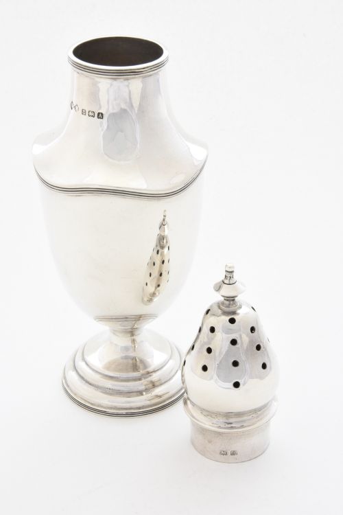 fig 1. Large Sterling Silver Sugar Shaker 1925