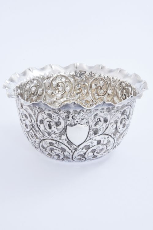 Victorian Antique Silver Bowl 1891