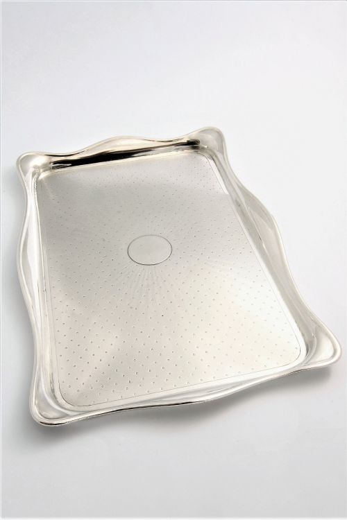 fig 1. Large Antique Silver Tray 1920