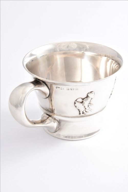Nursery Rhyme Antique Silver Christening Mug 1911