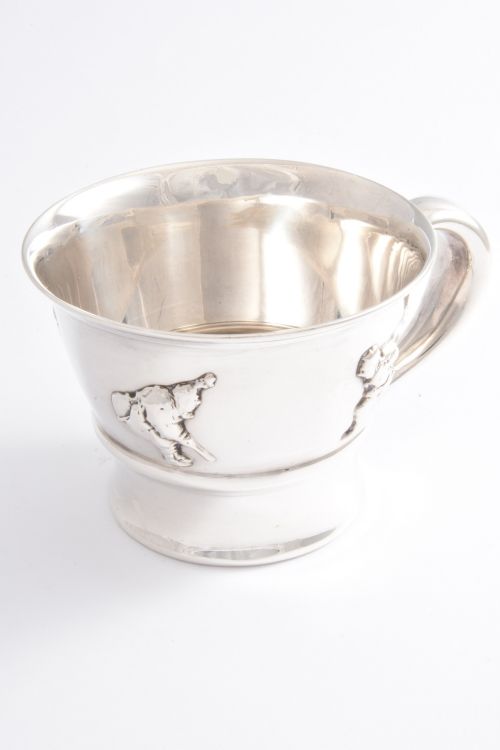 fig 2. Nursery Rhyme Antique Silver Christening Mug 1911