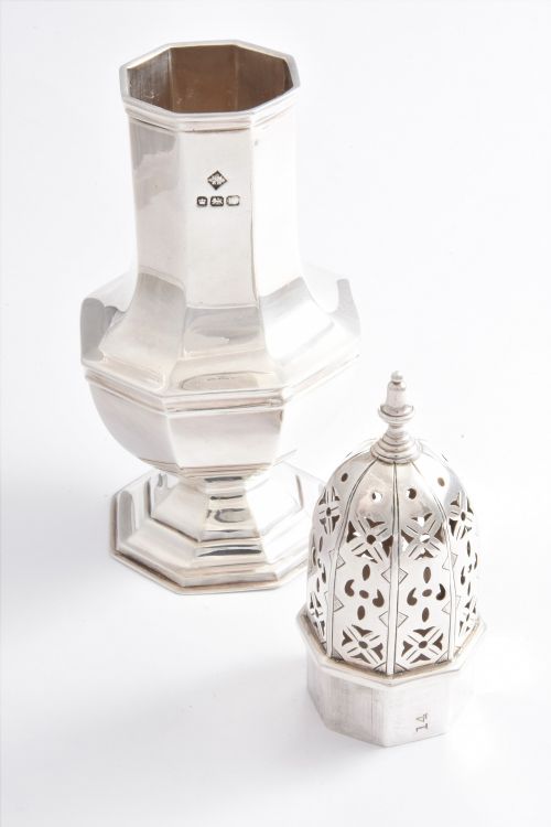 fig 2. Edwardian Antique Silver Sugar Shaker 1904