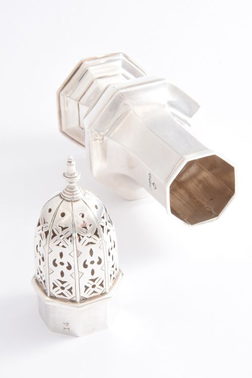 fig 3. Edwardian Antique Silver Sugar Shaker 1904