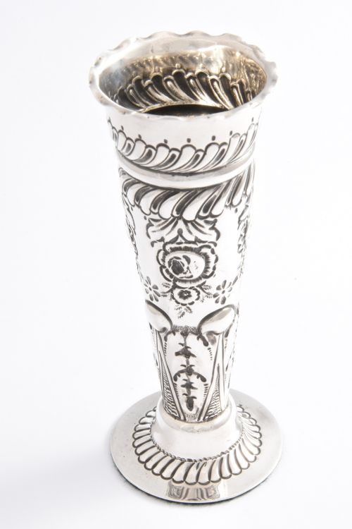 fig 1. Victorian Antique Silver Posy Vase 1896