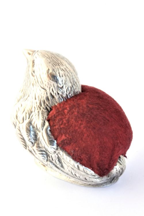 fig 2. Edwardian Antique Silver Pin Cushion – Chick – 1906