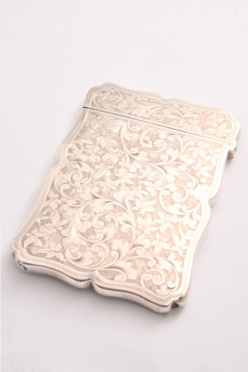 fig 1. Edwardian Antique Silver Card Case – Chester 1903