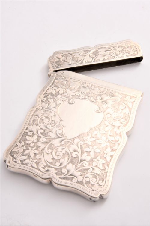 fig 2. Edwardian Antique Silver Card Case – Chester 1903