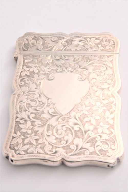 fig 4. Edwardian Antique Silver Card Case – Chester 1903
