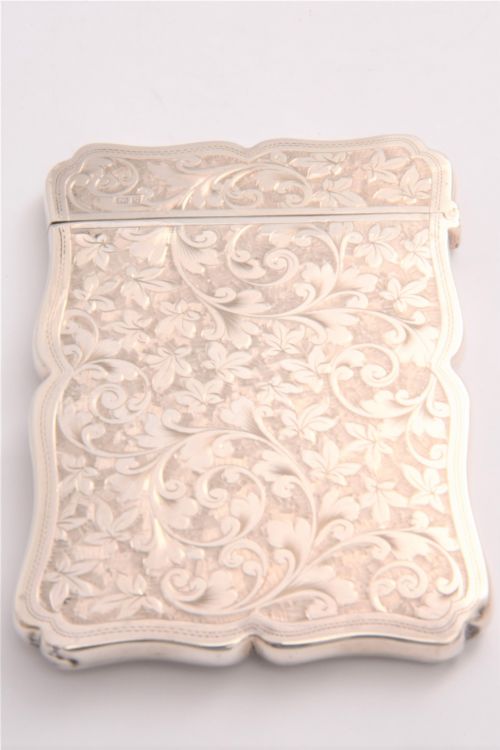 fig 5. Edwardian Antique Silver Card Case – Chester 1903