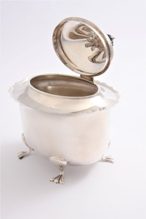 fig 2. Antique Silver Tea Caddy 1916