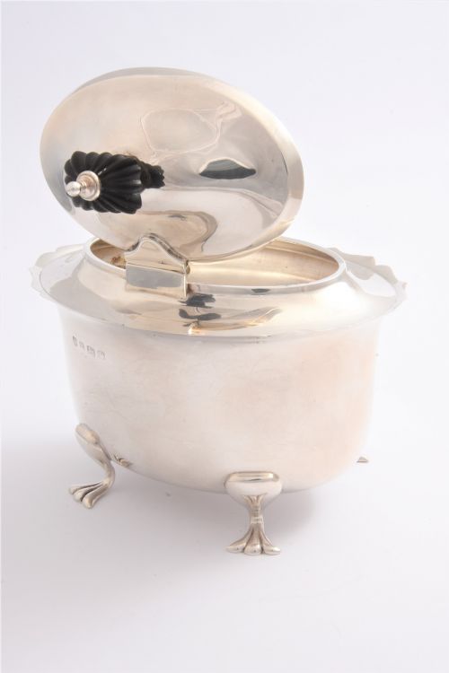 fig 3. Antique Silver Tea Caddy 1916