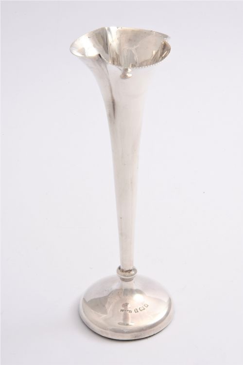 Victorian Sterling Silver Bud Vase 1900