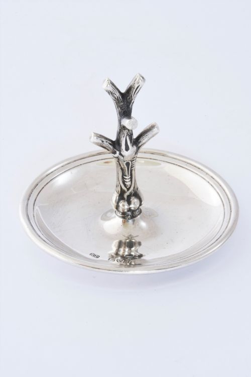 fig 1. English Sterling Silver Ring Tree 1917