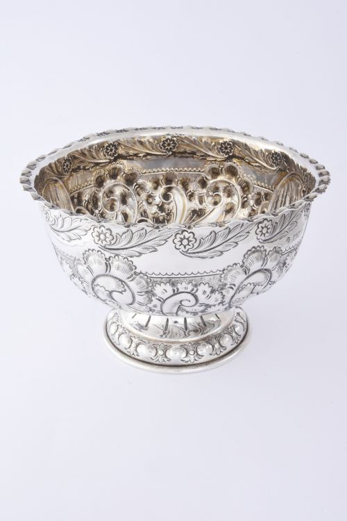 fig 2. Large Antique Silver Bowl 1896