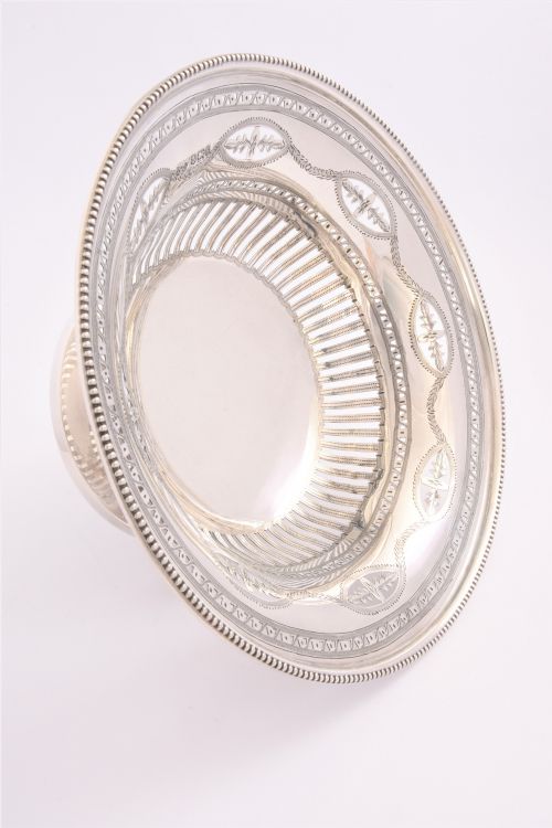fig 2. Large Edwardian Silver Pedestal Bowl 1906