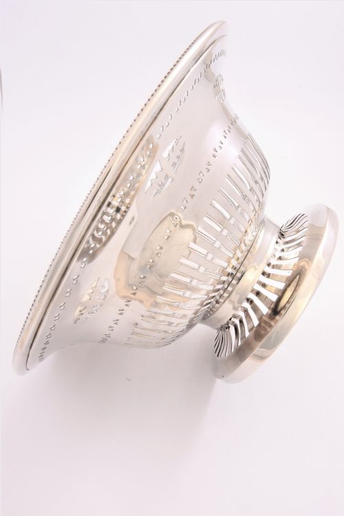 fig 3. Large Edwardian Silver Pedestal Bowl 1906