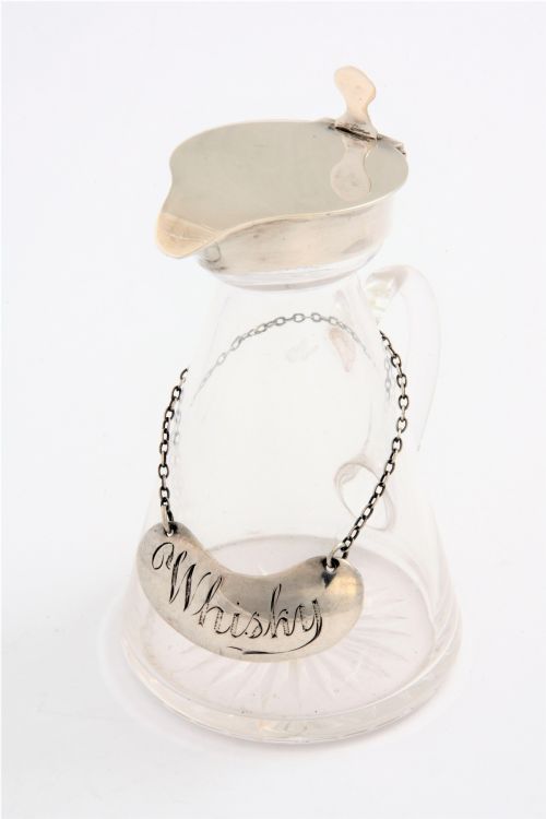 fig 1. Antique Silver Mounted Whisky Noggin (1904) & Label (1916)