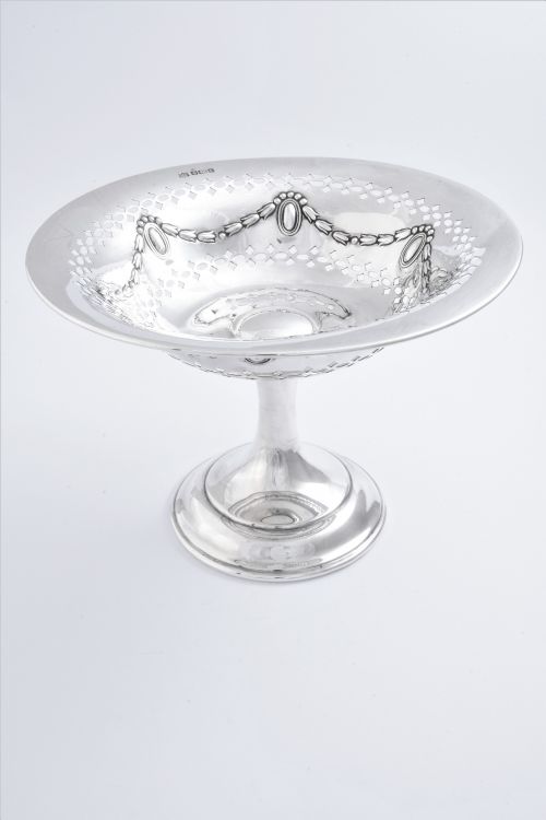 Edwardian Antique Silver Tazza 1909
