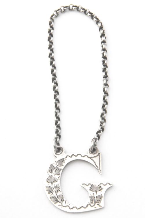 Victorian Sterling Silver Decanter Label (G for Gin) – 1843