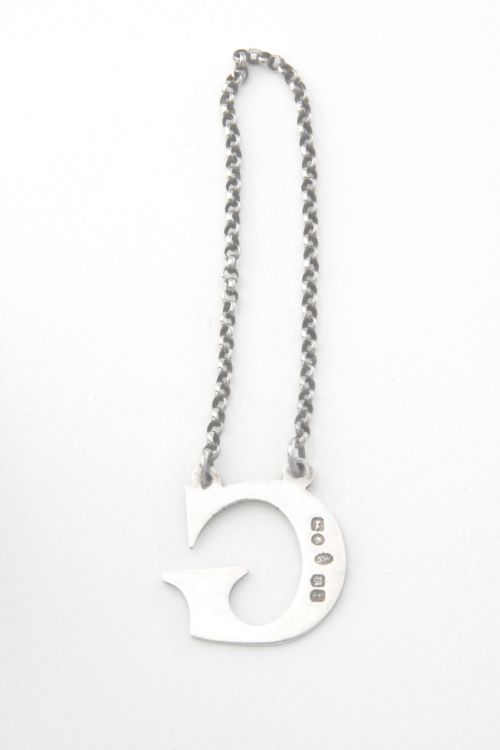 fig 3. Victorian Sterling Silver Decanter Label (G for Gin) – 1843