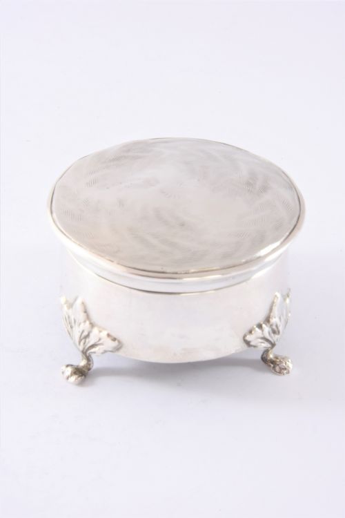 Antique Silver Trinket Box 1911