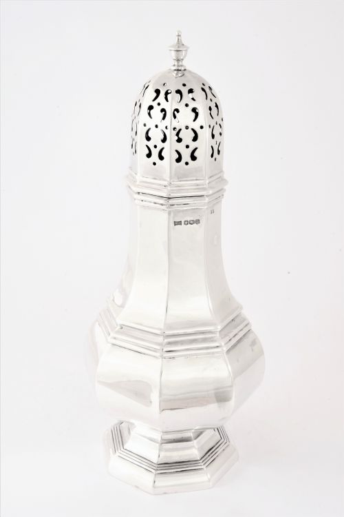 Large Antique Silver Sugar Shaker 1918