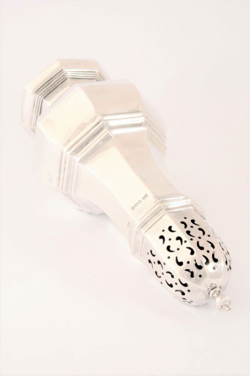 fig 2. Large Antique Silver Sugar Shaker 1918