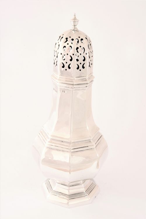 fig 3. Large Antique Silver Sugar Shaker 1918