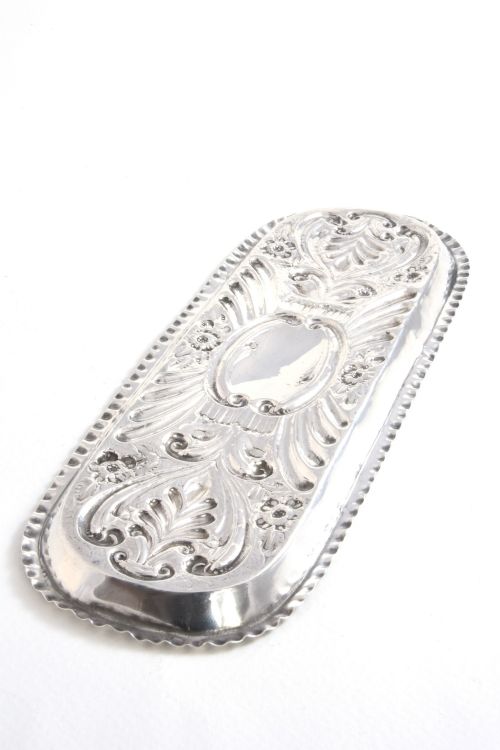 fig 2. Victorian Antique Silver Pen Tray - Chester 1901