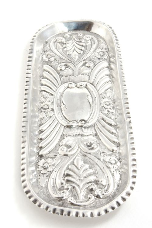 fig 3. Victorian Antique Silver Pen Tray - Chester 1901