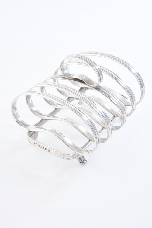 Sterling Silver Four Slice Toast Rack 1934