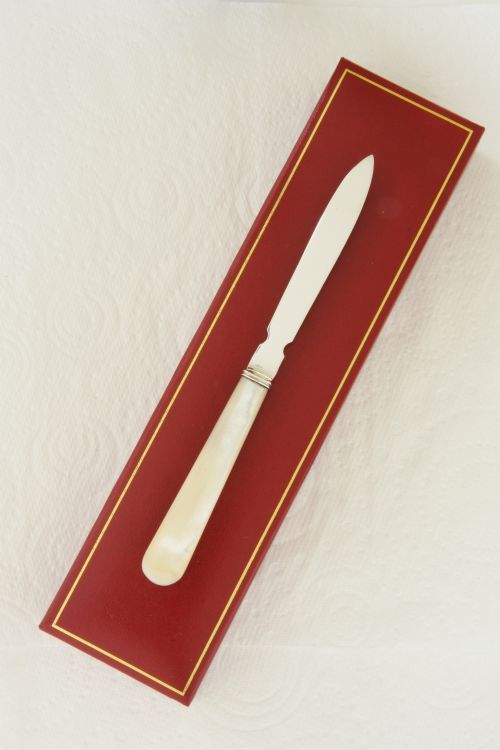 Silver Letter Opener with Mother of Pearl Handle 1920