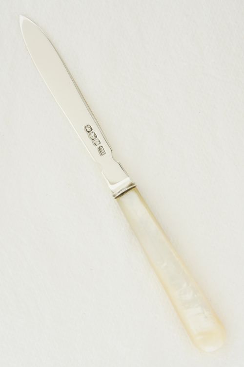 fig 1. Silver Letter Opener with Mother of Pearl Handle 1920