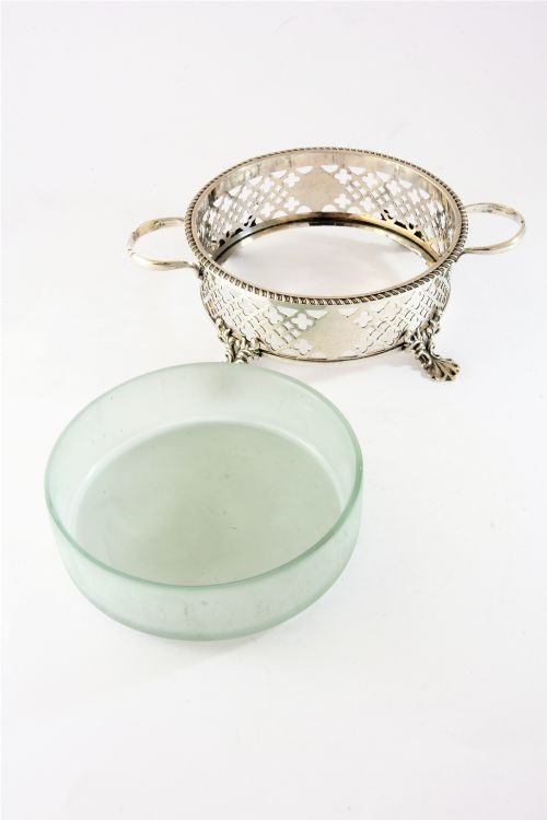 fig 3. Antique Silver Butter Dish with Glass Insert 1912