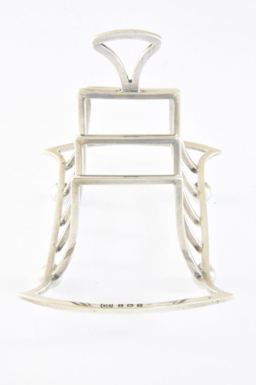 fig 1. Art Deco Silver Toast Rack 1916