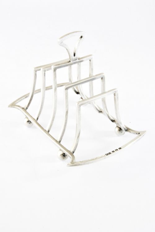 fig 2. Art Deco Silver Toast Rack 1916