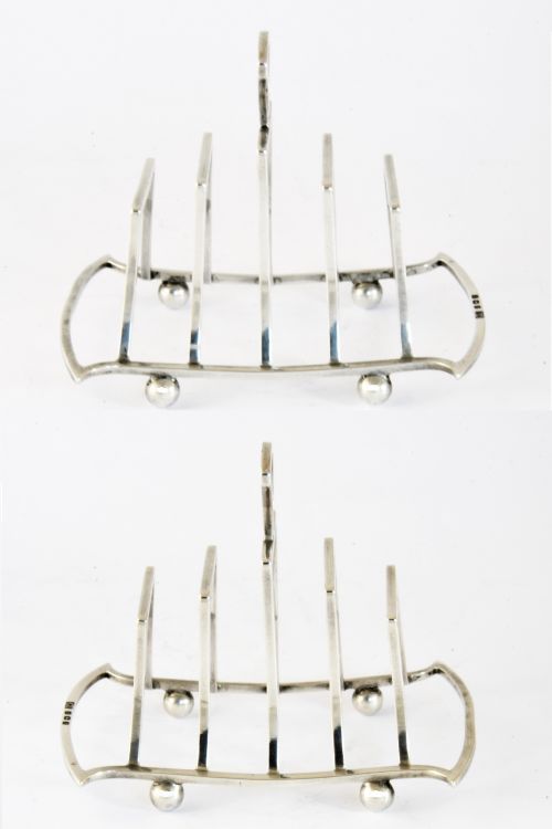 fig 3. Art Deco Silver Toast Rack 1916