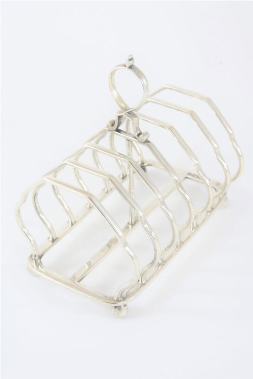 fig 1. Sterling Silver Toast Rack (6 Slice) - 1910
