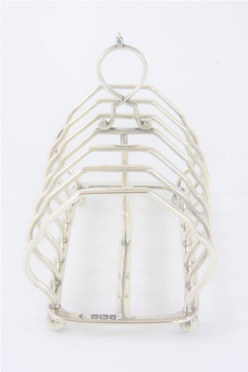 fig 2. Sterling Silver Toast Rack (6 Slice) - 1910
