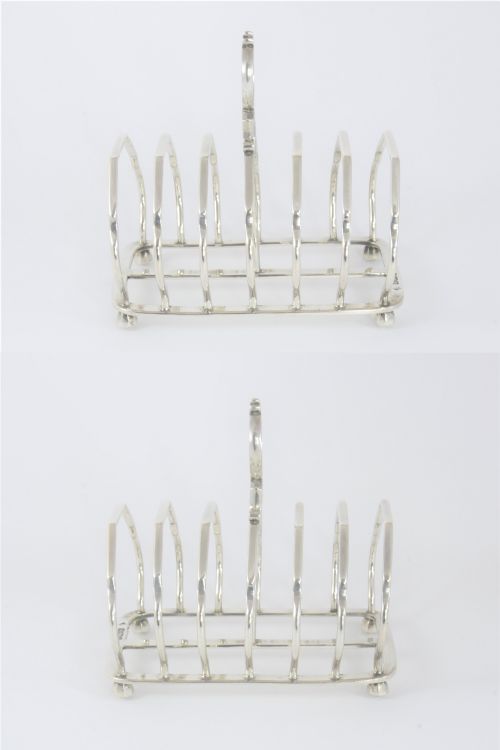 fig 3. Sterling Silver Toast Rack (6 Slice) - 1910