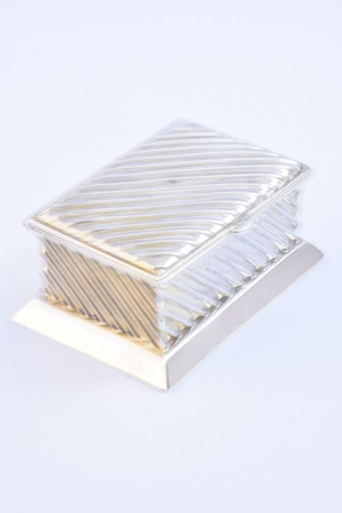 fig 1. Victorian Antique Silver Double Stamp Box – 1895