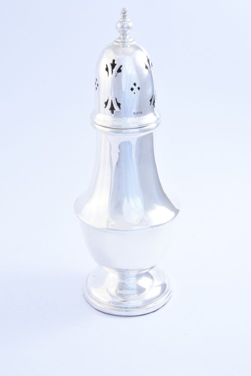 fig 1. English Sterling Silver Sugar Shaker 1940
