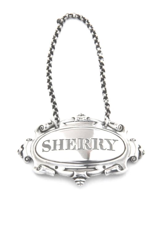 Victorian Silver Decanter Label (Sherry) – 1848