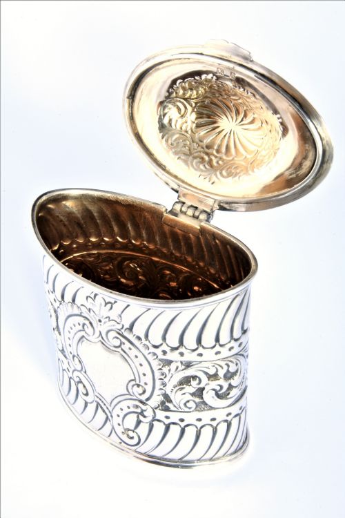 fig 4. Victorian Antique Silver Tea Caddy 1897