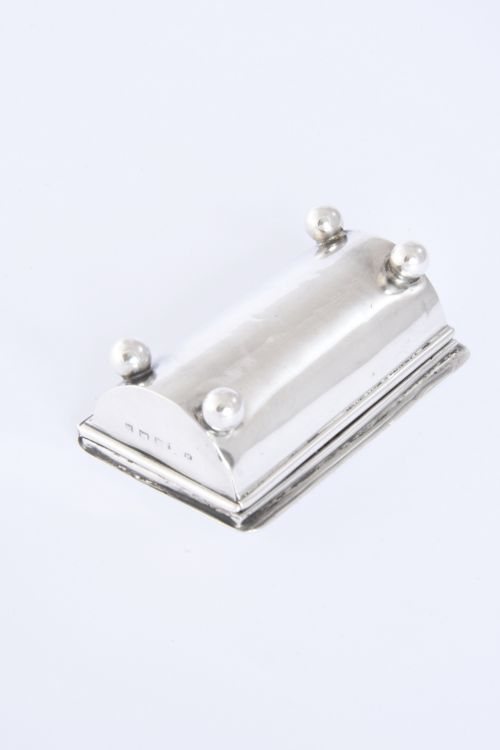 fig 2. Edwardian Antique Silver Stamp Box 1909