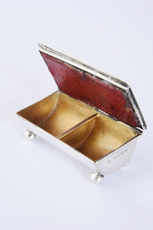 fig 3. Edwardian Antique Silver Stamp Box 1909