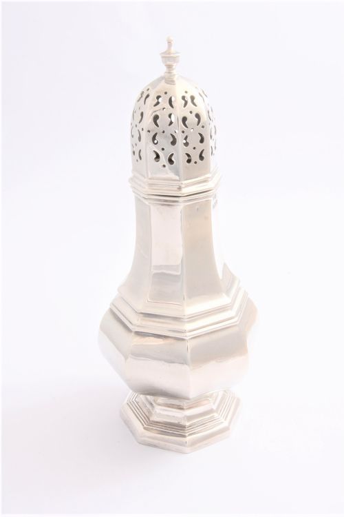 fig 1. Large Antique Silver Sugar Shaker – 1919