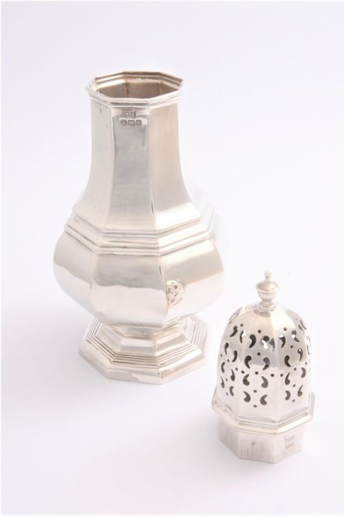 fig 2. Large Antique Silver Sugar Shaker – 1919