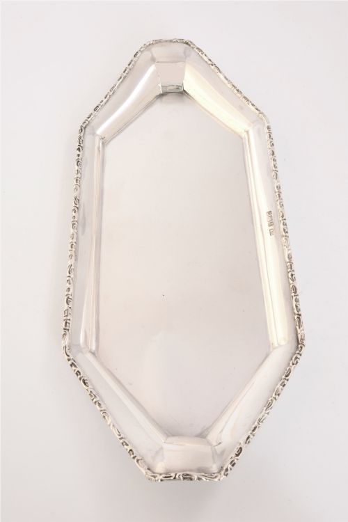 fig 2. Edwardian Sterling Silver Pen Tray 1906