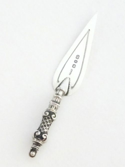 Solid Silver Trowel Bookmark 1897